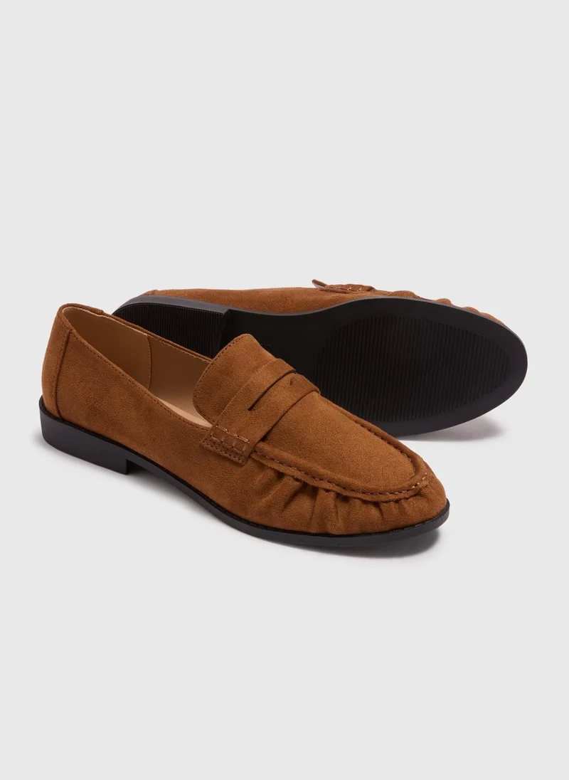 Matalan Tan Faux Suede Loafers